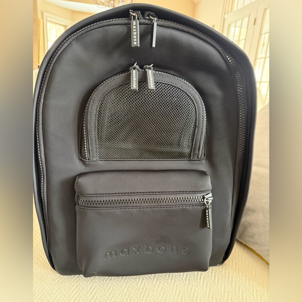 Maxbone pet dog cat Black Neoprene Backpack carrier bag